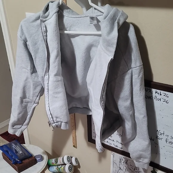 Los Angeles Apparel Gray Zip-Up Hoodie - Picture 1 of 3